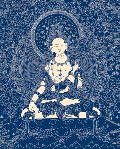 度母观音吉祥唐卡描金自己画佛像线稿临摹涂色手绘填色本命佛礼物