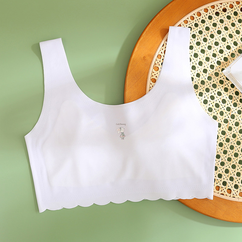 无痕中大女童内衣背心发育萌芽期小学生防凸点女孩文胸薄款夏抹胸