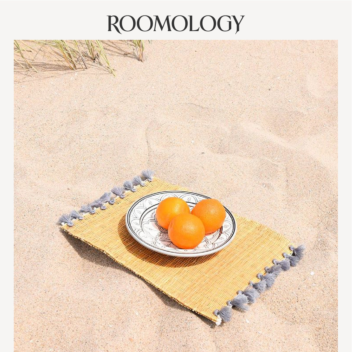 Roomology摩洛哥进口手工草编流苏餐垫波西米亚民族风侘寂早餐垫