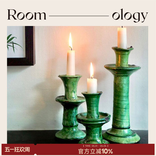 中古风氛围感装饰摆件手工烛台