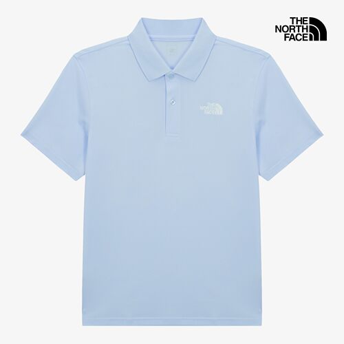 北面男女短袖T户外休闲POLO领