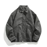 潮流宽松美式复古机车皮衣PU皮夹克外套P7810-P75【特价】，男装夹克，电商A007