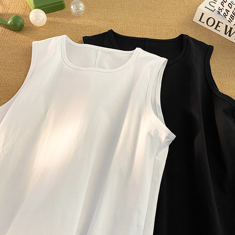 无袖背心纯棉坎肩背面拼接设计感宽松大码男B3963-P21【特价】，男装背心/马甲，电商A007