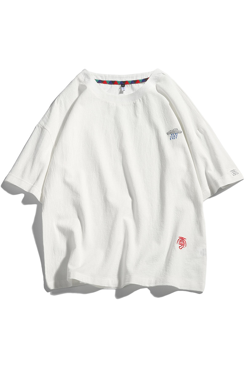 夏季潮流男士日系休闲复古大码宽松短袖T恤款号T126P19【特价】,男装T恤,电商A007