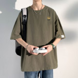 光影墙夏季短袖T恤潮流宽松半袖圆领体恤衫T3374-P28，男装T恤，电商A007