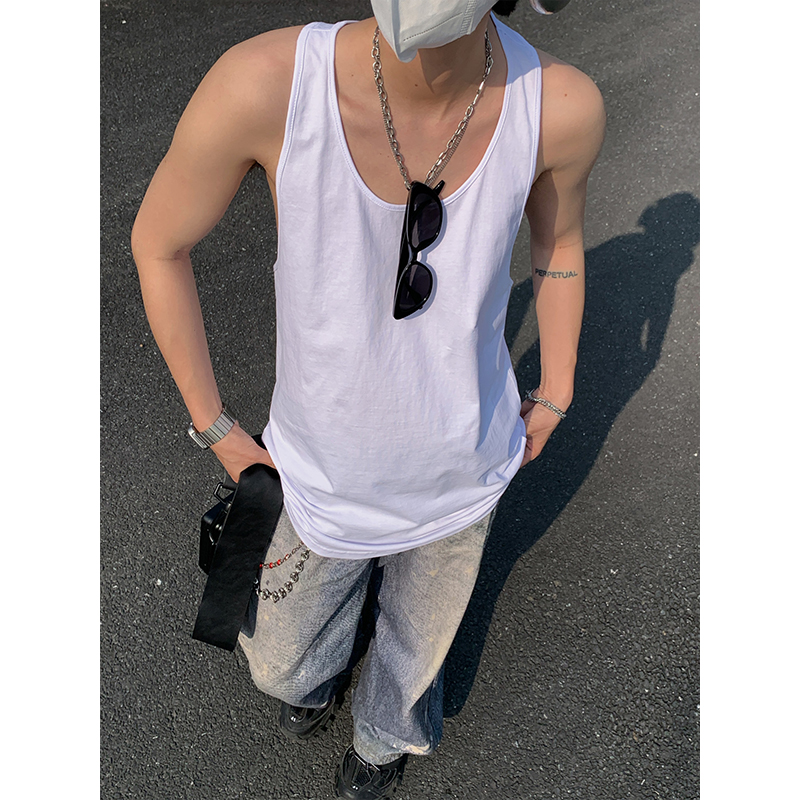 男士运动背心重磅纯棉工字无袖打底汗衫内搭B3962-P21【特价】，男装背心/马甲，电商A007