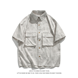 复古工装大口袋短袖衬衫套装DC2224特P36控69/DK8601特P30控58图片