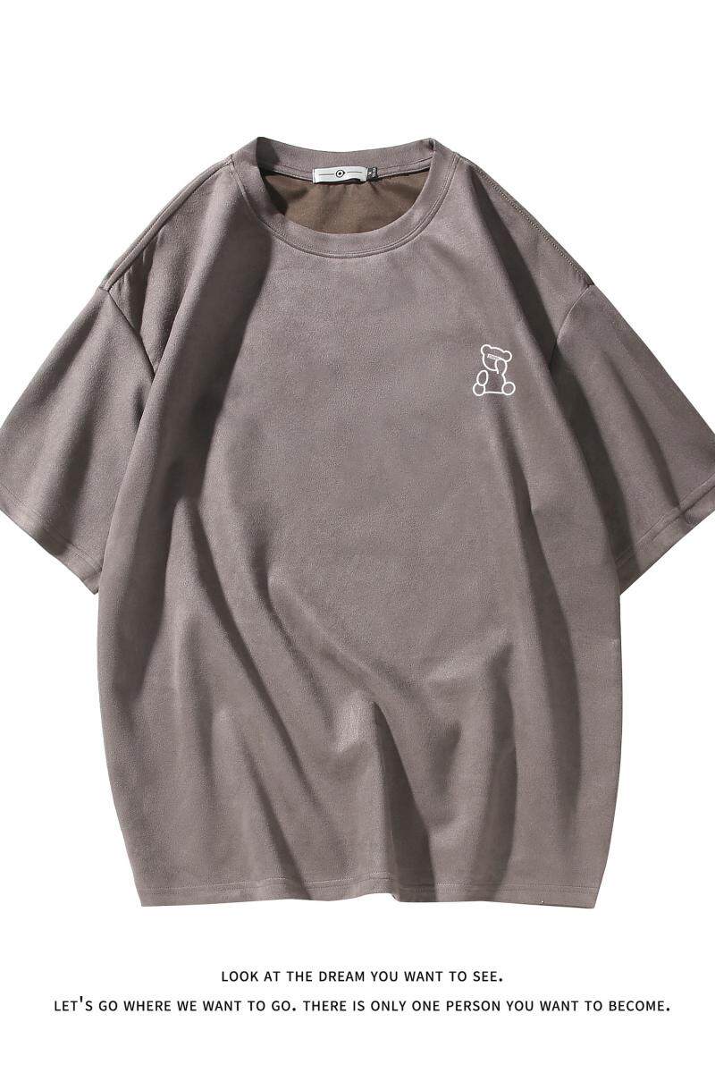 春夏潮流大码休闲美式印花圆领麂皮绒短袖T恤T3389-P22【特价】,男装T恤,电商A007