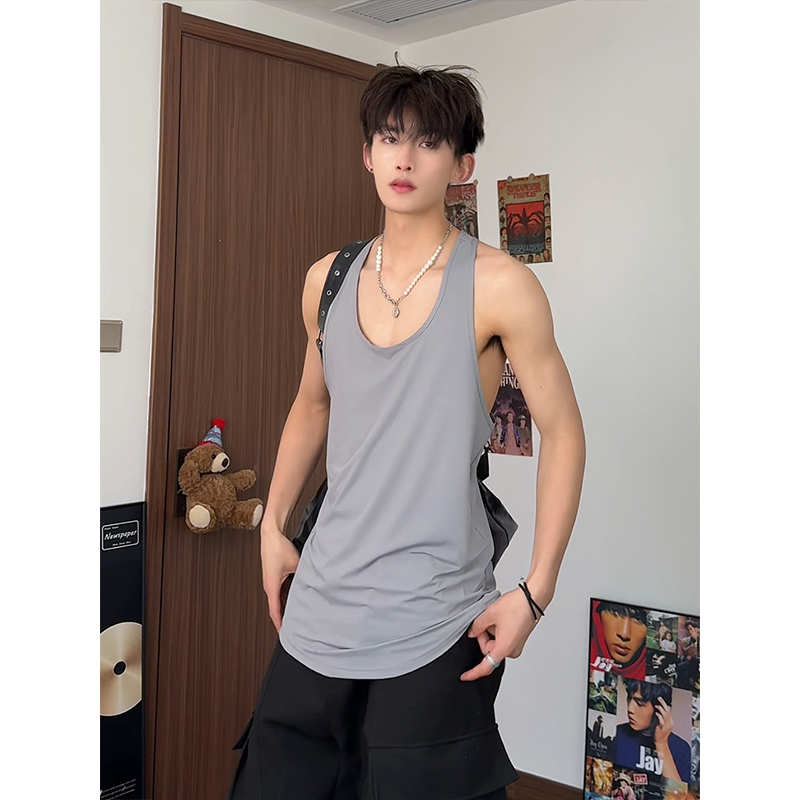 速干防晒冰丝男士背心工字夏季无痕运动内穿汗衫B3965特价P21，男装背心/马甲，电商A007