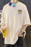 2023春夏潮流大码美式麂皮绒印花短袖T恤T3382特价P27控39，男装T恤，电商A007