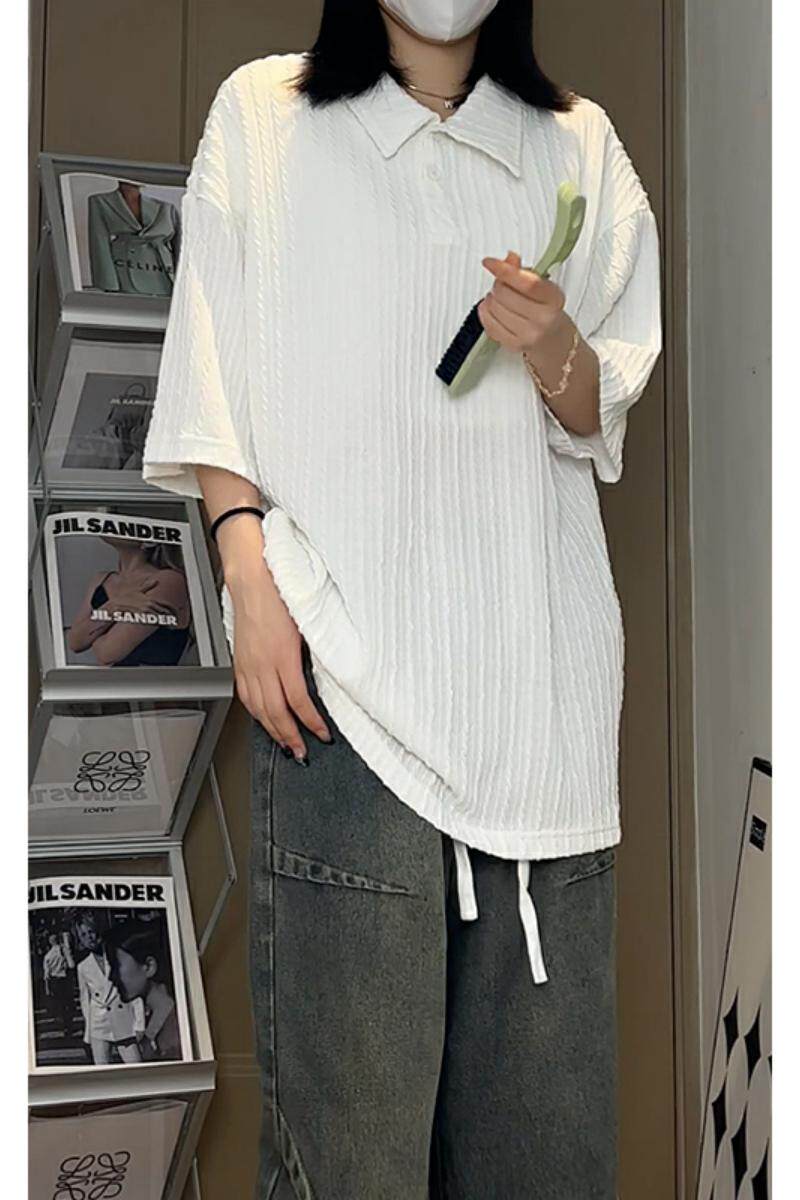 夏季休闲基础流行针织提花压皱垂感翻领短袖T恤T3396-P36【特价】,男装T恤,电商A007