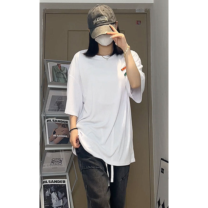 夏季休闲基础流行针织垂感圆领贴标短袖T恤T3397-P27【特价】Q图片