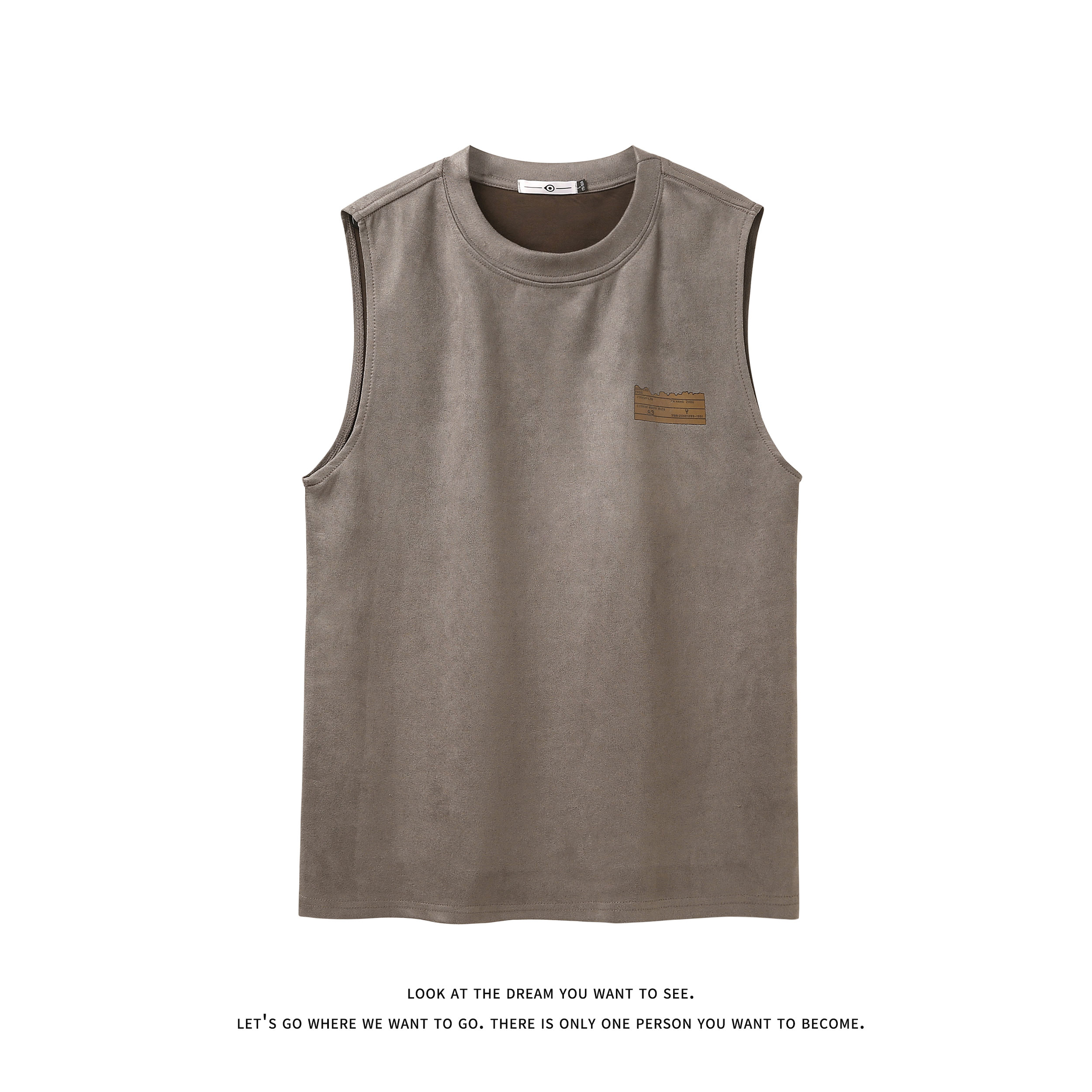 夏季男潮宽松ins休闲汗背心麂皮绒背心烫画款B3914-P22【特价】，男装背心/马甲，电商A007