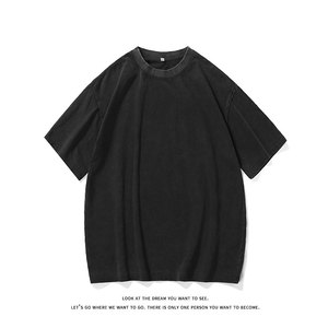 夏季水洗做旧美式高街潮流大码休闲短袖T恤 T3395-P19【特价】图片