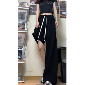 潮流宽松大码直筒拖地裤抽绳休闲裤卫裤运动裤K8589-P40【特价】图片