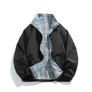 两面穿夹克外套光面防水潮牌情侣休闲宽松大码J7221-P62【特价】图片