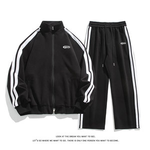 春季印花撞色开衫卫衣运动套装W4655-特P53控98/K8591-特P43控79