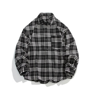 复古格子雪尼尔加厚衬衫夹克外套休闲情侣宽松C2202-P45【特价】图片