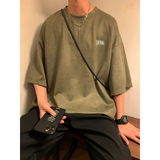 夏季大码休闲潮流美式麂皮绒字母印花短袖T恤T3620-P22【特价】，男装T恤，电商A007