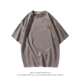 夏季大码休闲潮流美式麂皮绒字母印花短袖T恤T3462-P22【特价】，男装T恤，电商A007