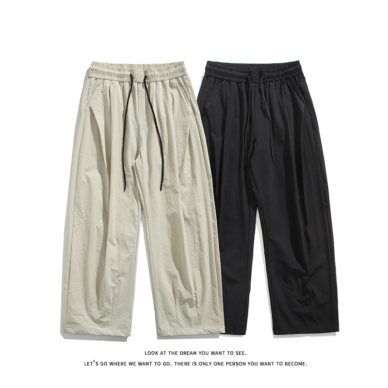 夏季薄款垂感防水凉感防晒休闲裤户外宽松直筒长裤K8605-特价P40，男装防晒衣，电商A007