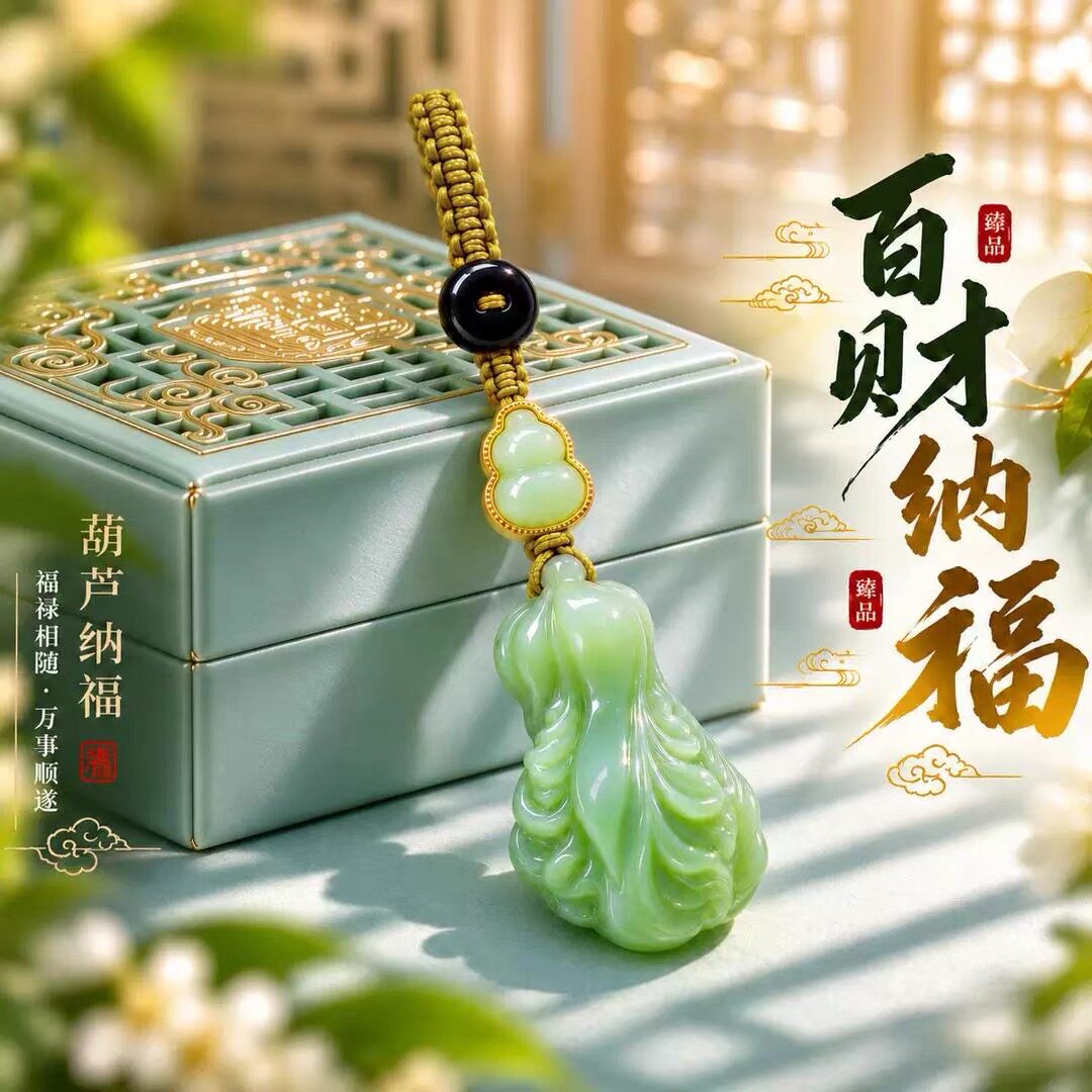 【先生推荐】普陀百财白菜纳福吉祥如意挂饰驾车个人钥匙扣挂饰挂