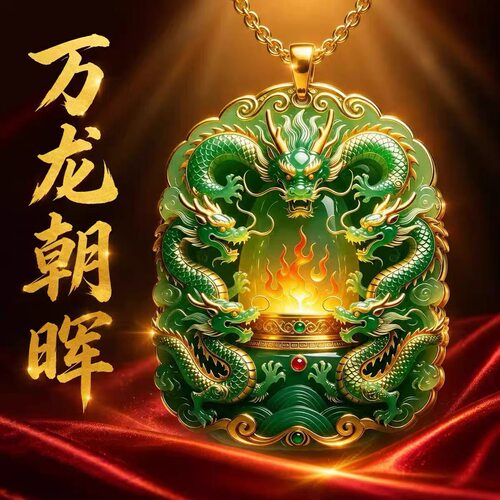 九五之尊中国风项链神火罩灵龙吉祥寓意挂饰送家人装饰链庇佑招财