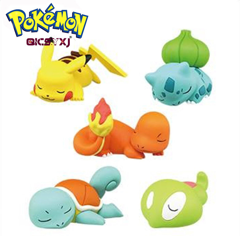 神奇宝贝小精灵口袋妖怪晚安3代5款粘土公仔手办摆件儿童玩具