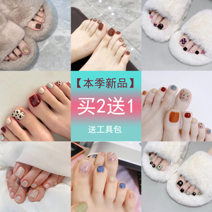 脚趾甲2023年新款夏天网红脚指甲贴片美甲成品穿戴式甜酷显白甲片