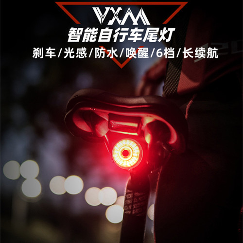 VXM智能感应自行车尾灯USB充电