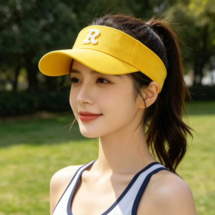 帽子女夏天空顶遮阳帽韩版防晒无顶鸭舌太阳帽运动跑步夏季棒球帽