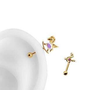 穿刺饰品情侣ROOK防过敏木马十字爆拧螺丝helix新款微镶钛钢耳骨