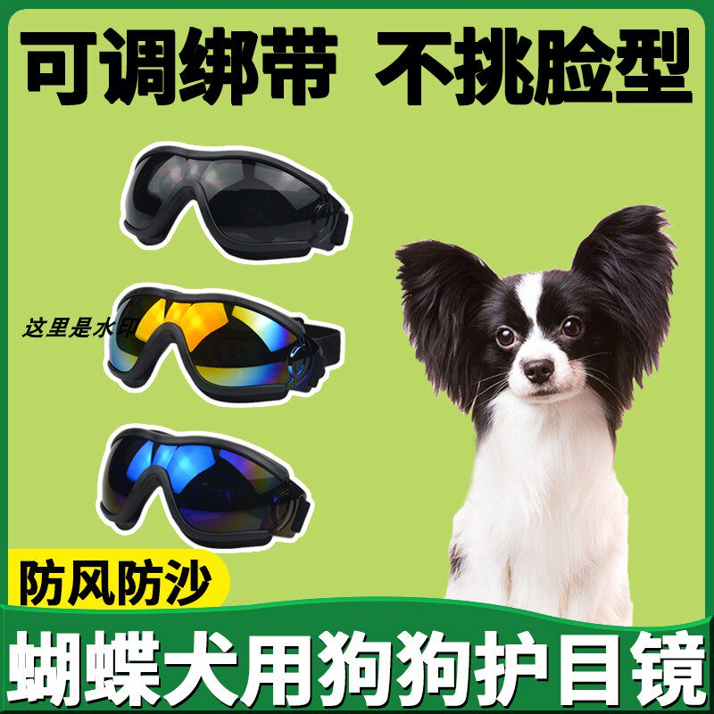 蝴蝶犬专用狗狗护目镜宠物墨镜小狗眼镜配饰防风防晒护眼太阳风镜