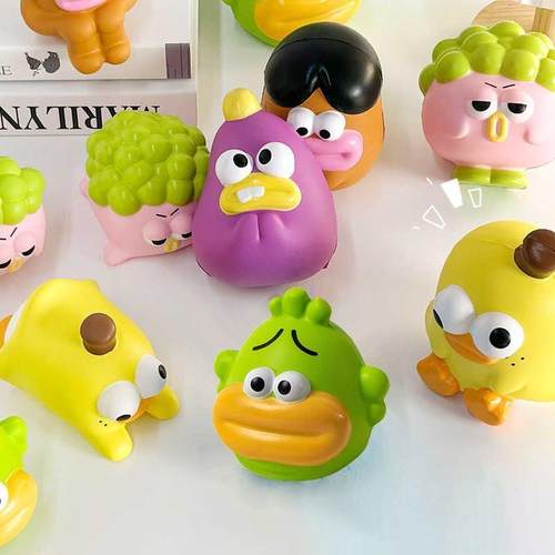 麦和慢回弹儿童丑萌娃娃解压玩具