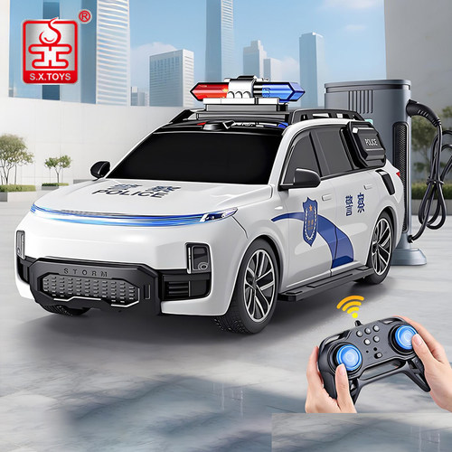威腾遥控可充电大号警车快充电桩