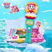 奇妙萌可魔法钥匙人鱼萌可魔法泡泡棒枪泡泡机声光魔法棒儿童玩具