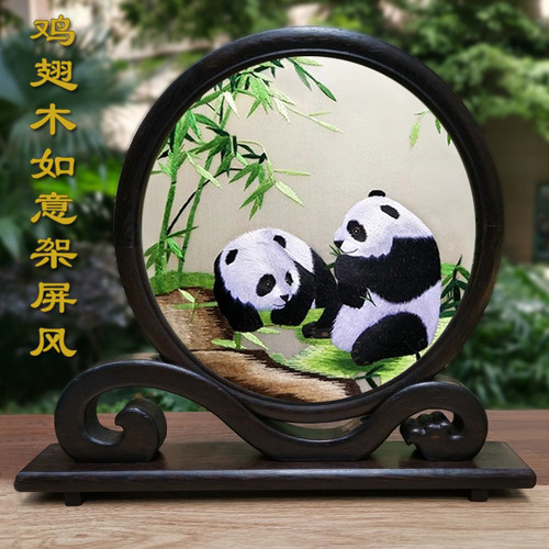 特色双面绣手工刺绣摆件礼品蜀绣