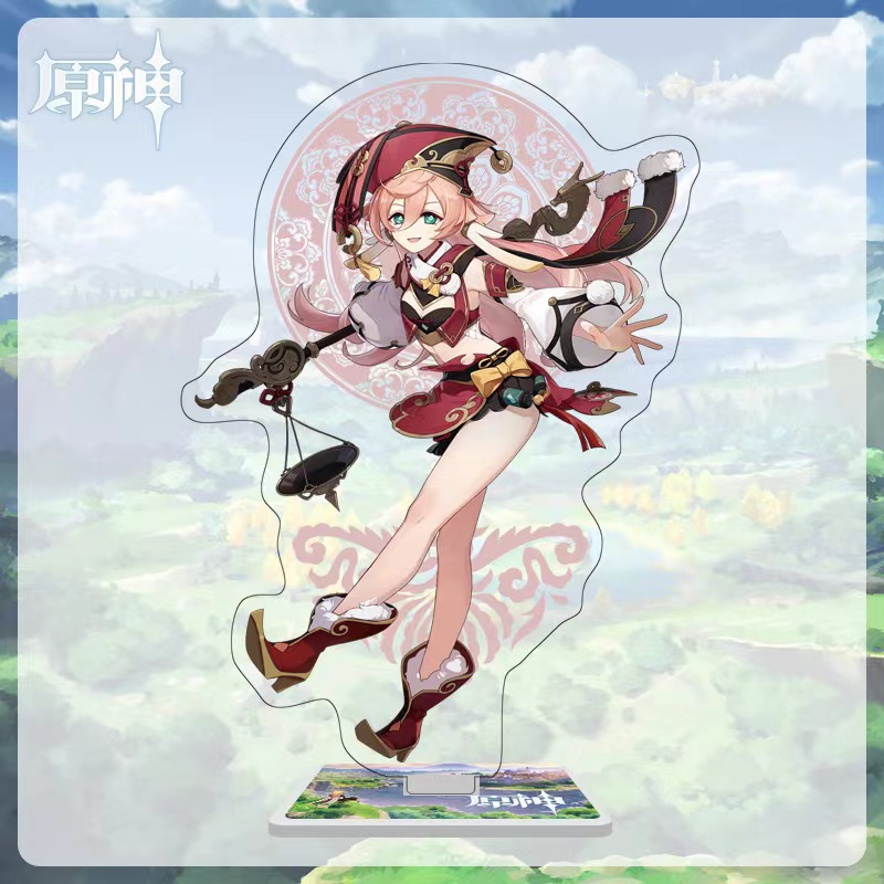 原神烟绯周边胸章吧唧立牌摆件