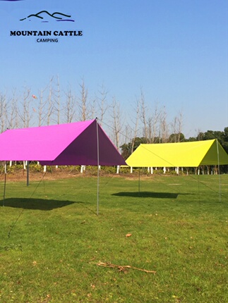 Oxford Large Tarp Tent Outdoor Sunshade Sun Protection Rainproof Uv Silver-Coated Camping Equipment Ground Cloth Mat