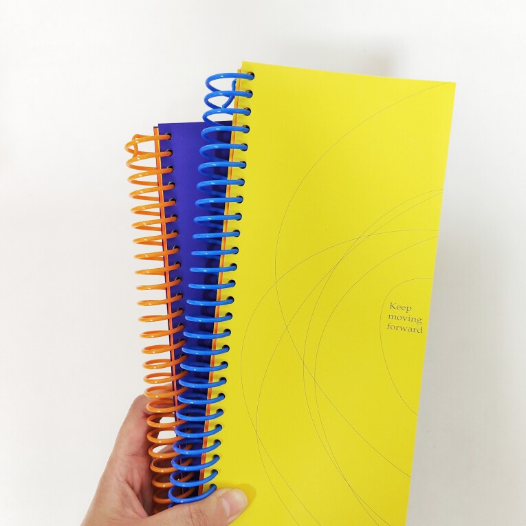 原创夏日Lemon彩色线圈本手帐彩色内页书写记事本日记本创意手帐