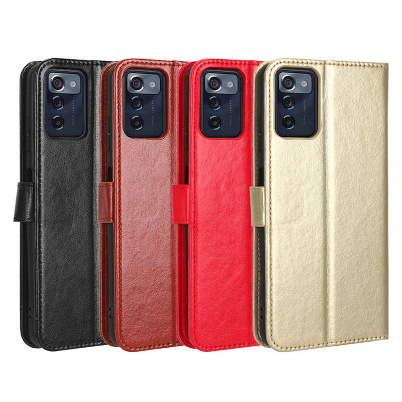 适用consumer cellular zmax 5g手机壳zte z7540翻盖皮套疯马纹卡