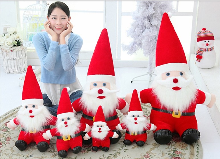 卡通圣诞老人公仔玩偶毛绒玩具娃娃圣诞节礼物送女生儿童活动礼品
