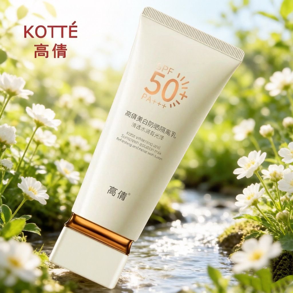高倩美白防晒隔离乳防晒霜SPF50倍PA+++透气补水抗紫外线晒黑正品