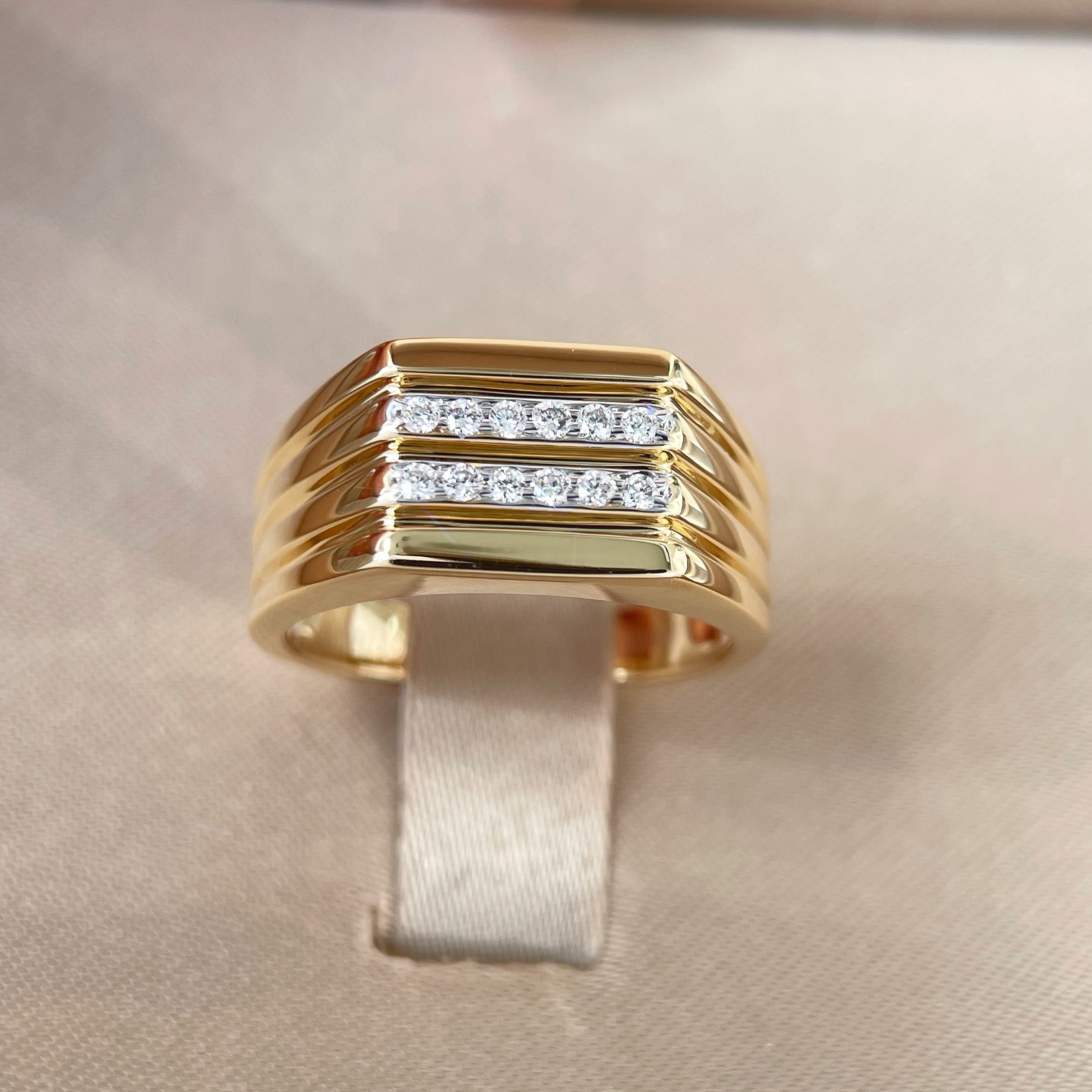 复古钻石中古戒指尾戒中性18K