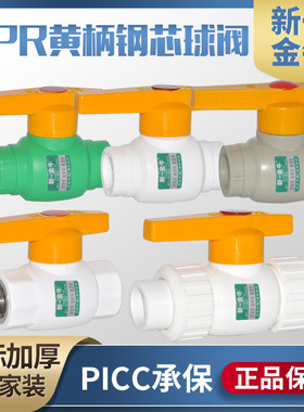 新一金牛PPR4分6分 内丝钢芯球双活接钢芯阀门热熔1寸焊接开关阀