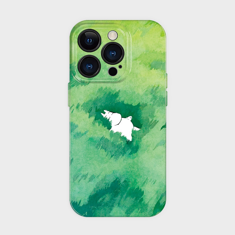 小河马~适用iPhone16promax手机保护壳苹果15可爱绿