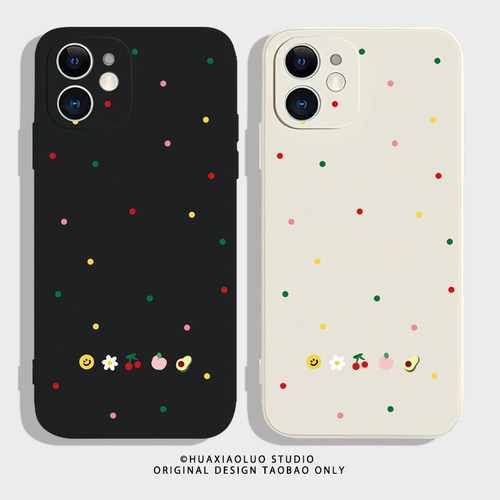好心情~ins简约可爱iPhone14苹果11promax新款12华为p60/mate50小米13女款vivoS16e适用opporeno10情侣手机壳
