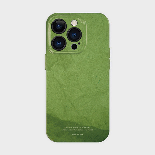 苏醒~适用iPhone苹果16promax手机保护外壳15适合夏天的绿色文艺小米14简约ins风13艺术感设计oppo华为mate70