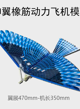 翼神II翼龙橡筋动力扑翼机拼装飞机橡筋动力航模型青少年竞赛器材