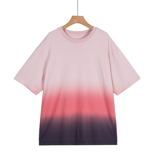摩系列剪标男装夏季新款潮流拼色宽松短袖T恤CB01TEE043/3-27